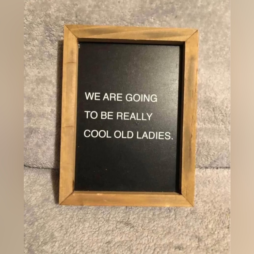 Chic Black and Brown Framed Quote Sign